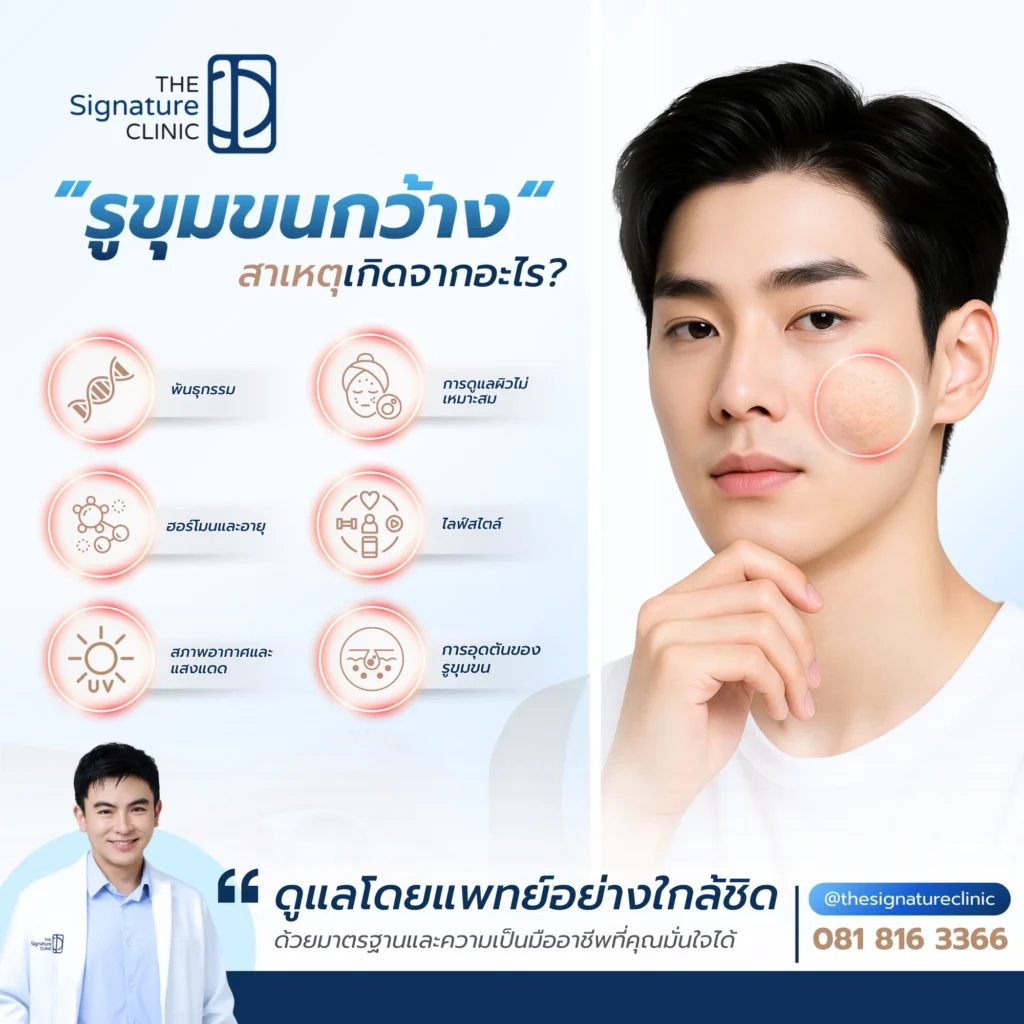 วิธีแก้รูขุมขนกว้าง