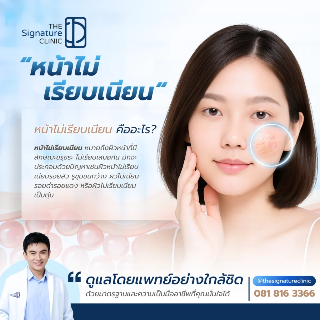 หน้าไม่เรียบเนียน