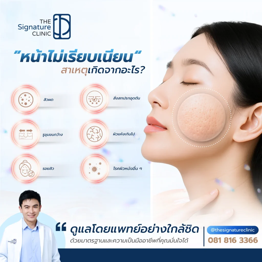 หน้าไม่เรียบเนียน